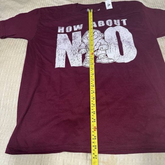 Disney Grumpy Dwarf Shirt Mens Large Maroon How About No T-Shirt Disney Park New - Picture 5 of 8